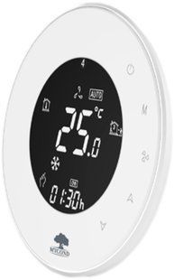 Термостат круглый сенсорный белый LED 1 канал AC220V Wi-Fi /MC-TRB-WF-W MYCOND/ 26770 фото