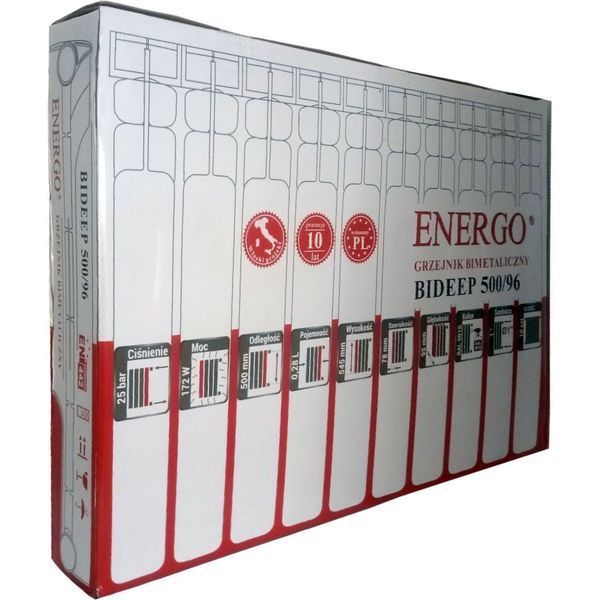Радіатор біметалевий секційний ENERGO BIDEEP 500/96 (кратно 10) 20261 фото